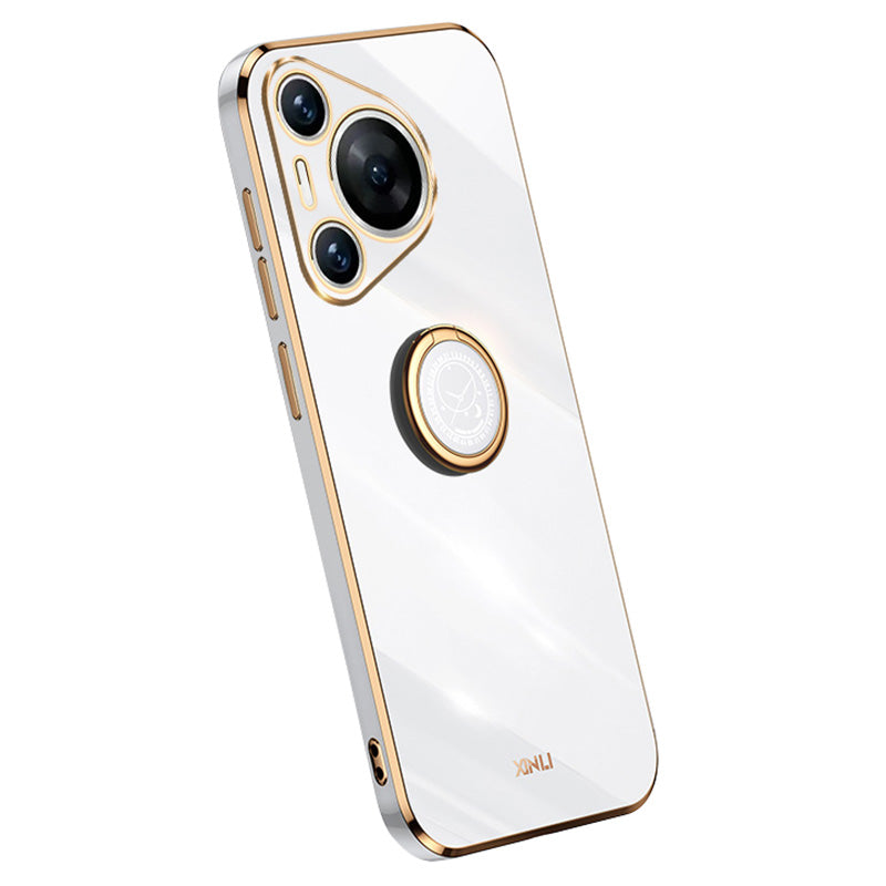 XINLI For Huawei Pura 70 Pro Case Electroplating Kickstand TPU Phone Cover XINLI For Huawei Pura 70 Pro Case Electroplating Kickstand TPU Phone Cover